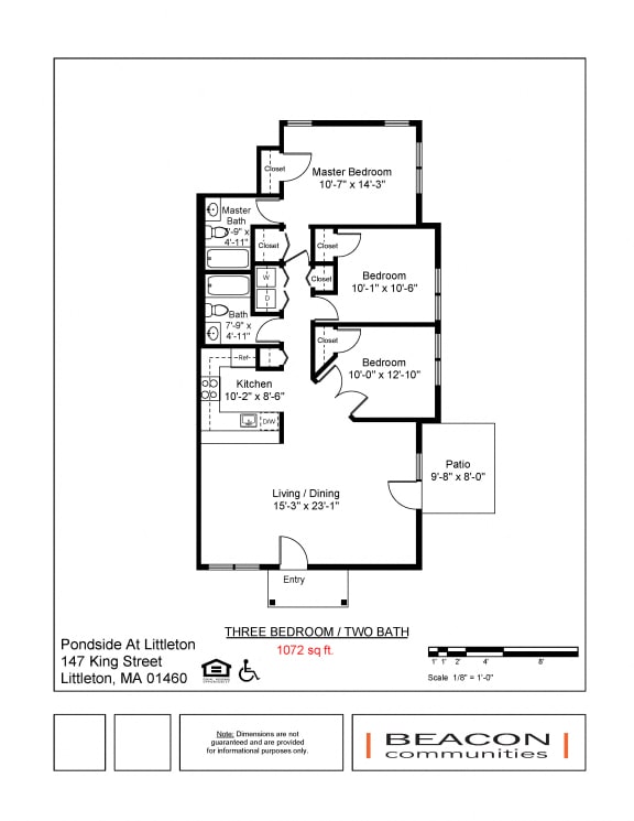 Floor Plans of Pondside at Littleton in Littleton, MA